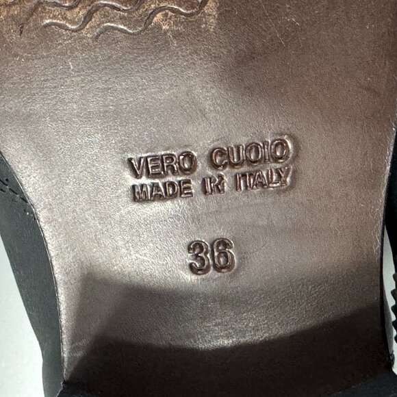 Leonardo Principi Black Leather Ankle Boots, Size 36 - Picture 8 of 9